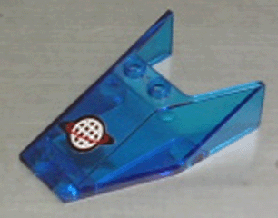 Lego Windscreen 6 x 4 x 1 1/3 with Bottom Tabs and Hollow Studs with Alpha Team Logo Pattern (Sticker) - Set 6772