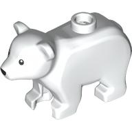Lego Animal, Bear, Cub with Black Eyes print / White