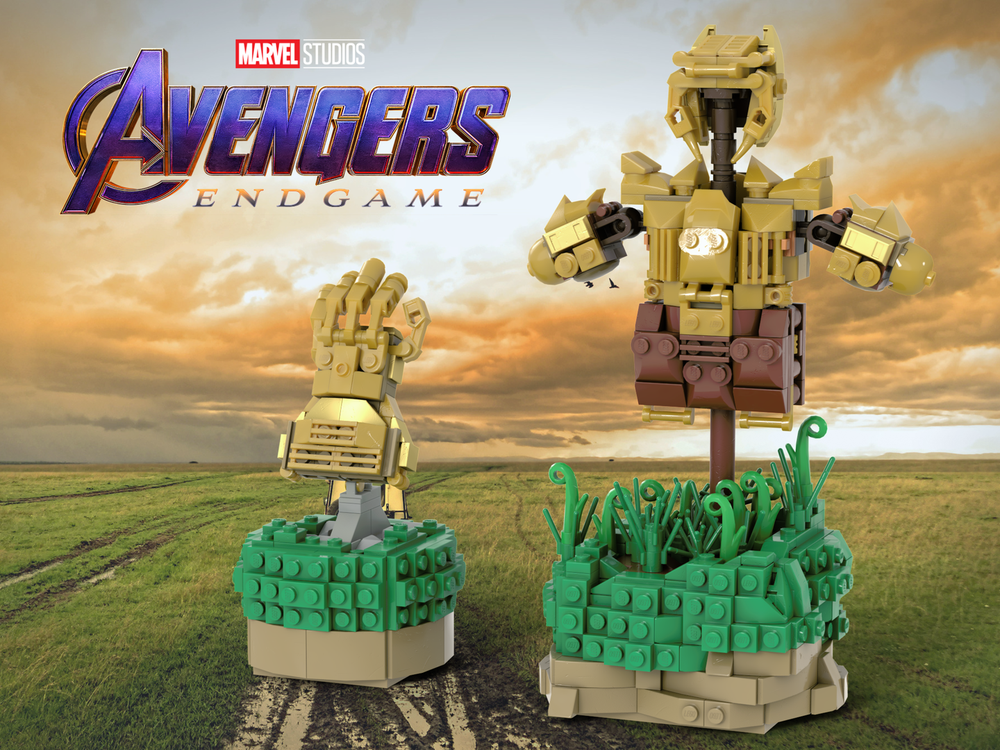 Lego Thanos Scarecrow Armor And Damaged Infinity Gauntlet