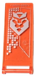 Flag 7 x 3 with Bar Handle with Silver '6882-6951' and Lion Head with Crown Pattern (Sticker) - Set 70326