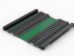 Ballast Double Straight Tracks