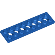 Lego Technic Plate 2 x 8 [7 Holes] / Blue