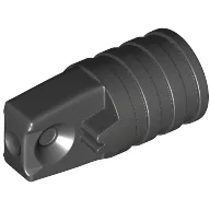 Hinge Cylinder 1 x 2 Locking with 1 Finger and Axle Hole On Ends [No Side Slots] / Black