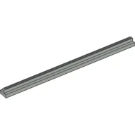 Vehicle Track, Train, Plain Rail Straight (no slots, no notches on end) / Light Gray