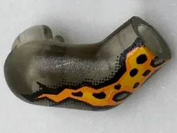 Arm, Right with Orange and Yellow Flame Pattern / Trans-Brown