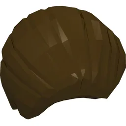 Hair Combed Back / Dark Brown