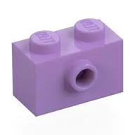 Brick Special 1 x 2 with 1 Center Stud on 1 Side, Bottom Stud Holder / Medium Lavender