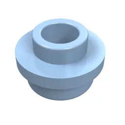 Plate Round 1 x 1 with Open Stud / Bright Light Blue