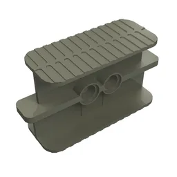 Rubber Band / Belt Holder 2 x 6 x 2 1/3 / Dark Gray