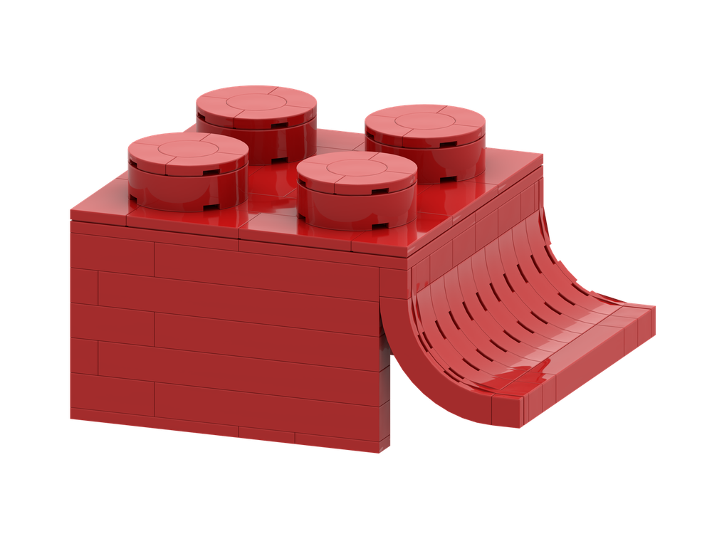 Lego Up-Scaled LEGO 2x2 Brick - Peeling