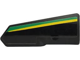 Technic, Panel Fairing #21 Very Small Smooth, Side B with Green and Yellow Stripes Pattern (Sticker) - Set 42240