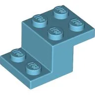 Bracket 3 x 2 x 1 1/3 with Bottom Stud Holder / Medium Azure