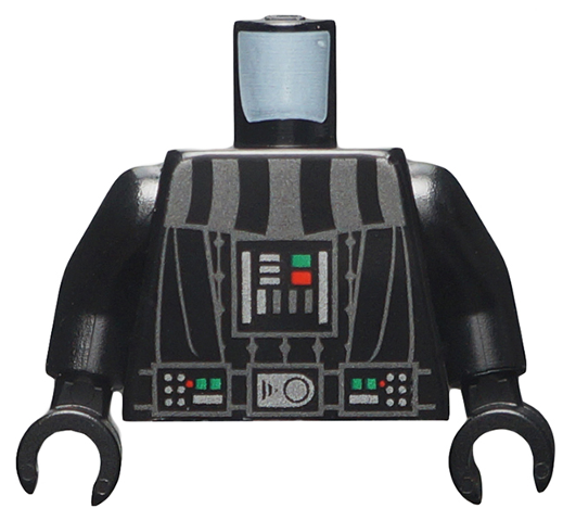 Lego Torso SW Darth Vader Death Star Pattern / Black Arms / Black Hands