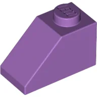 Brick Sloped 45° 2 x 1 with Bottom Pin / Medium Lavender