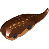 Animal Body Part, Dinosaur, Triceratops Body with Reddish Brown Top with Nougat Print / Reddish Brown