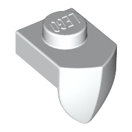 Lego Plate Special 1 x 1 with Vertical Tooth / White