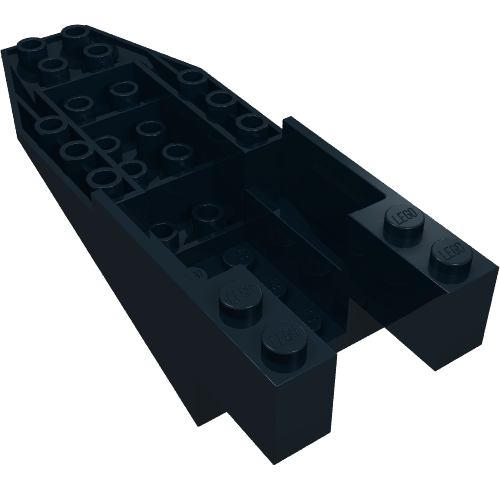 Lego Brick Wedged, Sloped Inverted 11 x 4 x 2 2/3 Cockpit / Black