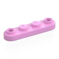 Plate Special 1 x 4 Rounded with 2 Open Studs / Bright Pink