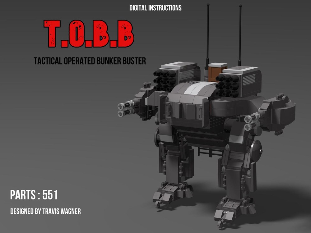 Lego T.O.B.B. (Tactical Operated Bunker Buster) (mech)