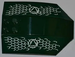 Windscreen 8 x 6 x 2 Curved Sloped Sides with Atlantis Logo and Fish Scales Pattern Model Left Side (Stickers) - Set 7978