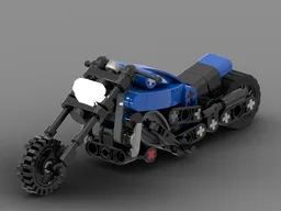 Tiny Blue Motorcycle