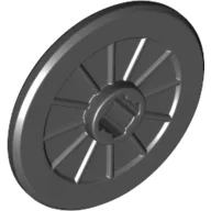 Wheel Wheelchair with Fixed Black Hard Rubber Tire, with Clip Hole / Black