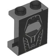 Panel 1 x 2 x 2 with Silver Engine Cover Print / Trans-Black