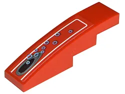 Slope, Curved 4 x 1 with Vent Hole and 10 Bubbles Pattern (Sticker) - Set 8060