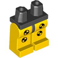 Lego Hips and Yellow Legs with Black and Yellow Circles Print / Black