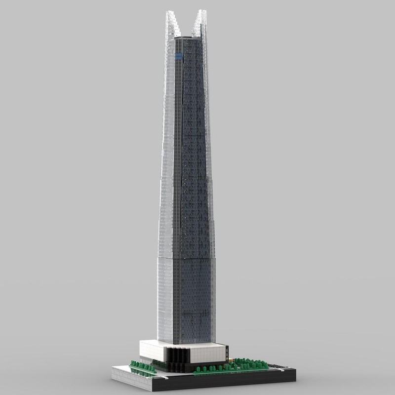 Lego Lotte World Tower Ver 2 at 1/650th Scale