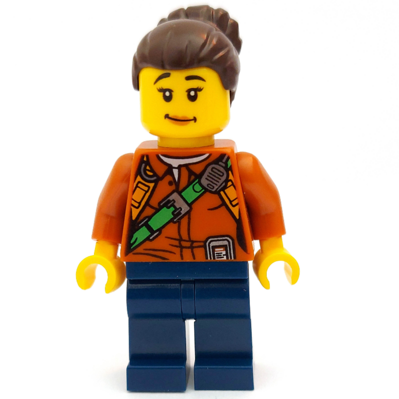Lego Explorer, Woman, Shirt with Straps and Radio, Dark Brown Hair