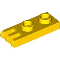 Hinge Plate 1 x 2 with 3 Fingers [Hollow Studs] / Yellow