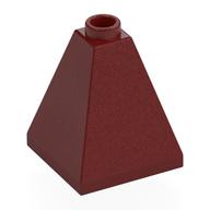 Lego Brick Sloped 75° 2 x 2 x 2 Quadruple Convex / Dark Red