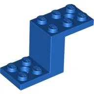 Bracket 5 x 2 x 2 1/3 with Holes, Smooth Bottom / Blue