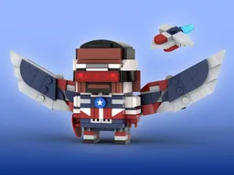Captain America (Sam Wilson) Brickheadz LEGO MOC - Marvel Studios The Falcon and The Winter Soldier