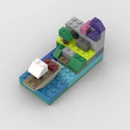 Ship and Island w/ Castle Town