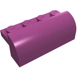 Brick Curved 2 x 4 x 1 1/3 / Magenta