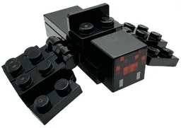 Minecraft Spider with Bracket for Jockey Attachment, Light Bluish Gray Fangs - Brick Built