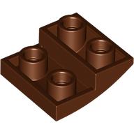 Lego Brick Curved Inverted 2 x 2 x 2/3 / Reddish Brown