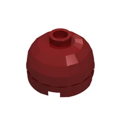 Brick Round 2 x 2 Dome Top, Hollow Stud / Dark Red