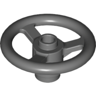 Lego Technic Steering Wheel Small (3 Studs Diameter) / Dark Bluish Gray