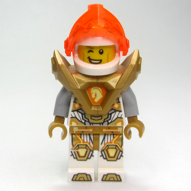 Lego Lance Richmond with Trans-Neon Orange Visor and Shoulder Armor with Orange Chest Emblem