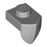 Plate Special 1 x 1 with Vertical Tooth / Light Bluish Gray