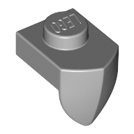Lego Plate Special 1 x 1 with Vertical Tooth / Light Bluish Gray
