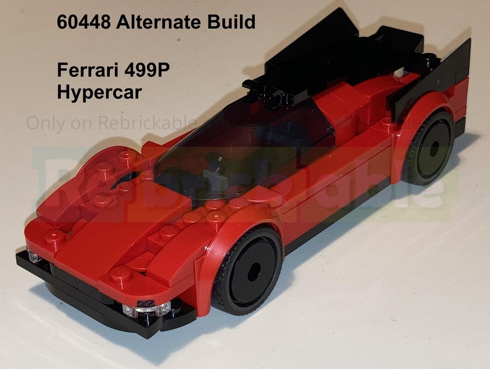 Lego 60448 Alternate Build - Ferrrari 499P Le Mans Hypercar Racing Car