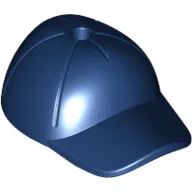 Hat / Cap Short Curved Bill with Seams and Hole on Top / Dark Blue