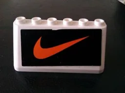 Windscreen 2 x 6 x 2 with Nike Swoosh Logo on Black Background Pattern (Sticker) - Set 880002-2 (in Combination with Sets 3308 / 3309)