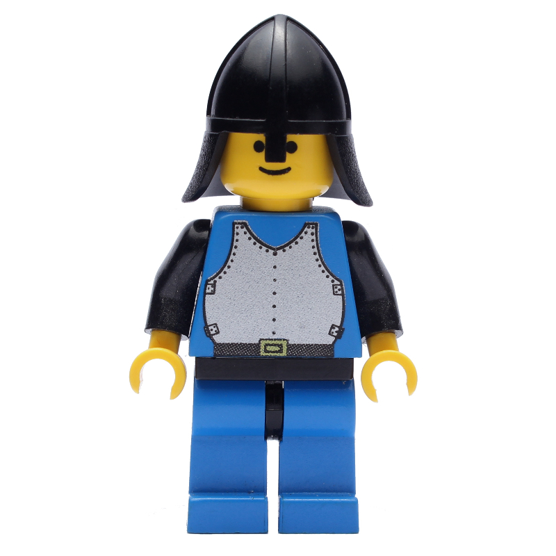 Lego Knight (Breastplate on Blue) - Blue Legs, Neck-Protector