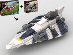Plo Koon's Delta 7 Starfighter - Alternate Build of 75400 Microfighter & 75388 Bob's Starfighter