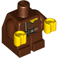 Lego Baby / Toddler Body with Fixed Arms and Yellow Hands with Straps/Harness print (Sewer Baby)